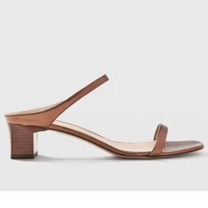 Club Monaco Marnee Leather Sandals - [Bronze] - Size 39 - Made in Italy